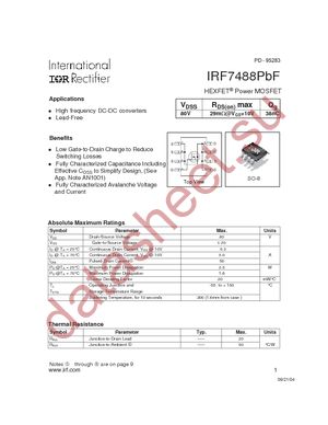 IRF7488TRPBF datasheet  